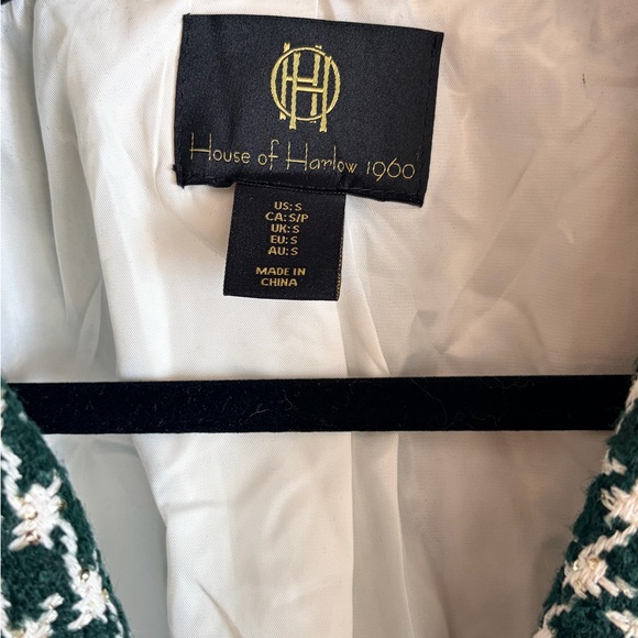 House of Harlow 1960 Houndstooth Blazer with Gold Buttons - Picture 3 of 5